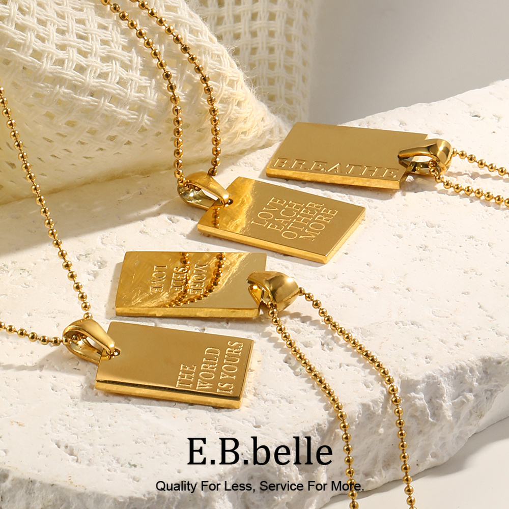 Birth Flower Necklace - E.B.belle أنيق الهيب هوب شخصية محفورة