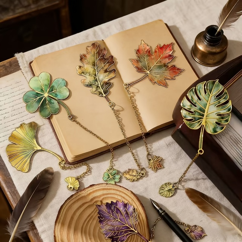 فاصل كتاب بتصميم ورقة شجر عتيق - مراجعة Dried Flower Bookmark وسعره