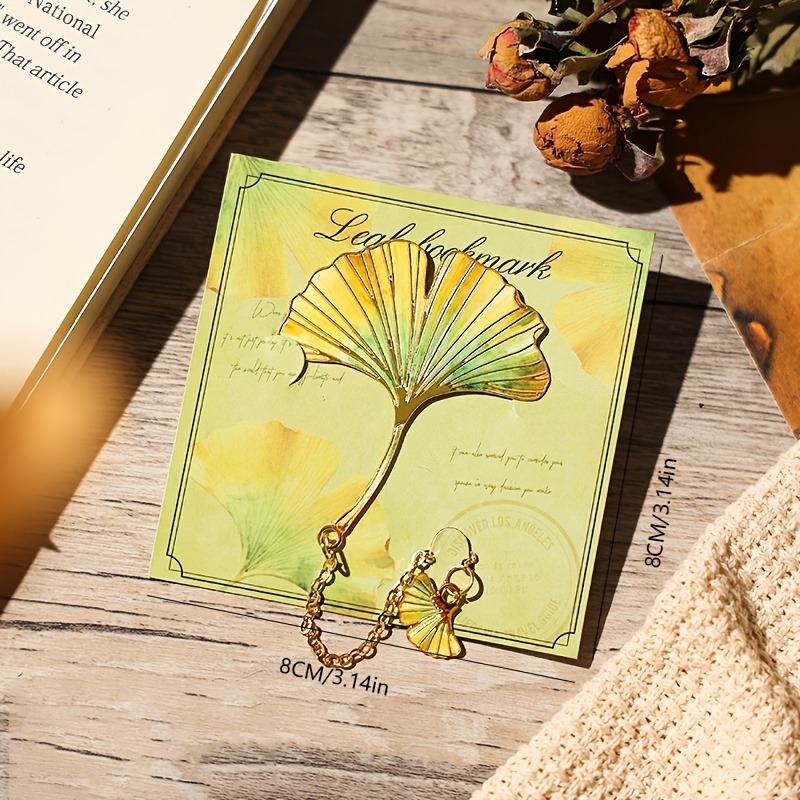 فاصل كتاب بتصميم ورقة شجر عتيق - مراجعة Dried Flower Bookmark وسعره