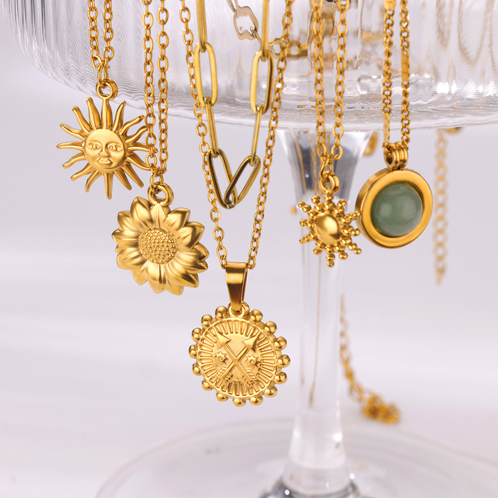 الفولاذ المقاوم للصدأ هندسية ق - مراجعة Birth Flower Necklace وسعره