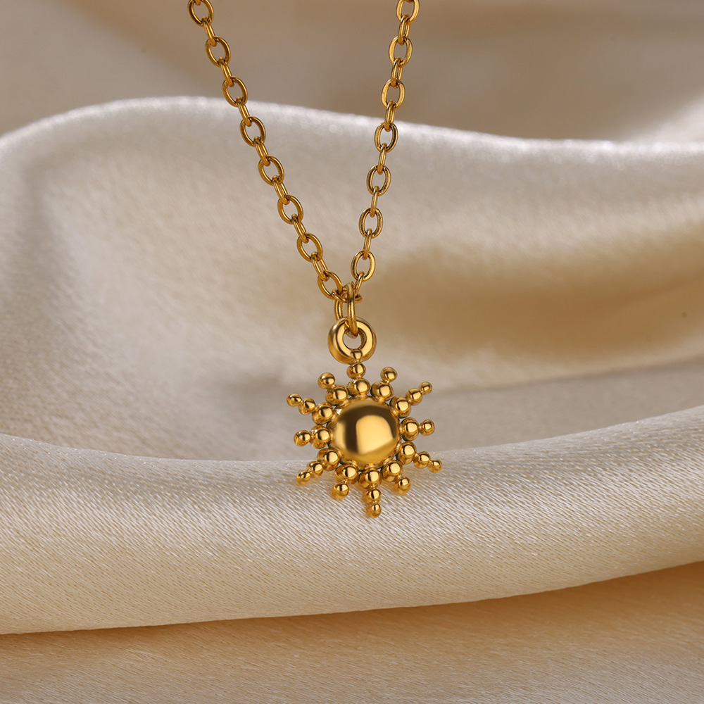 الفولاذ المقاوم للصدأ هندسية ق - مراجعة Birth Flower Necklace وسعره