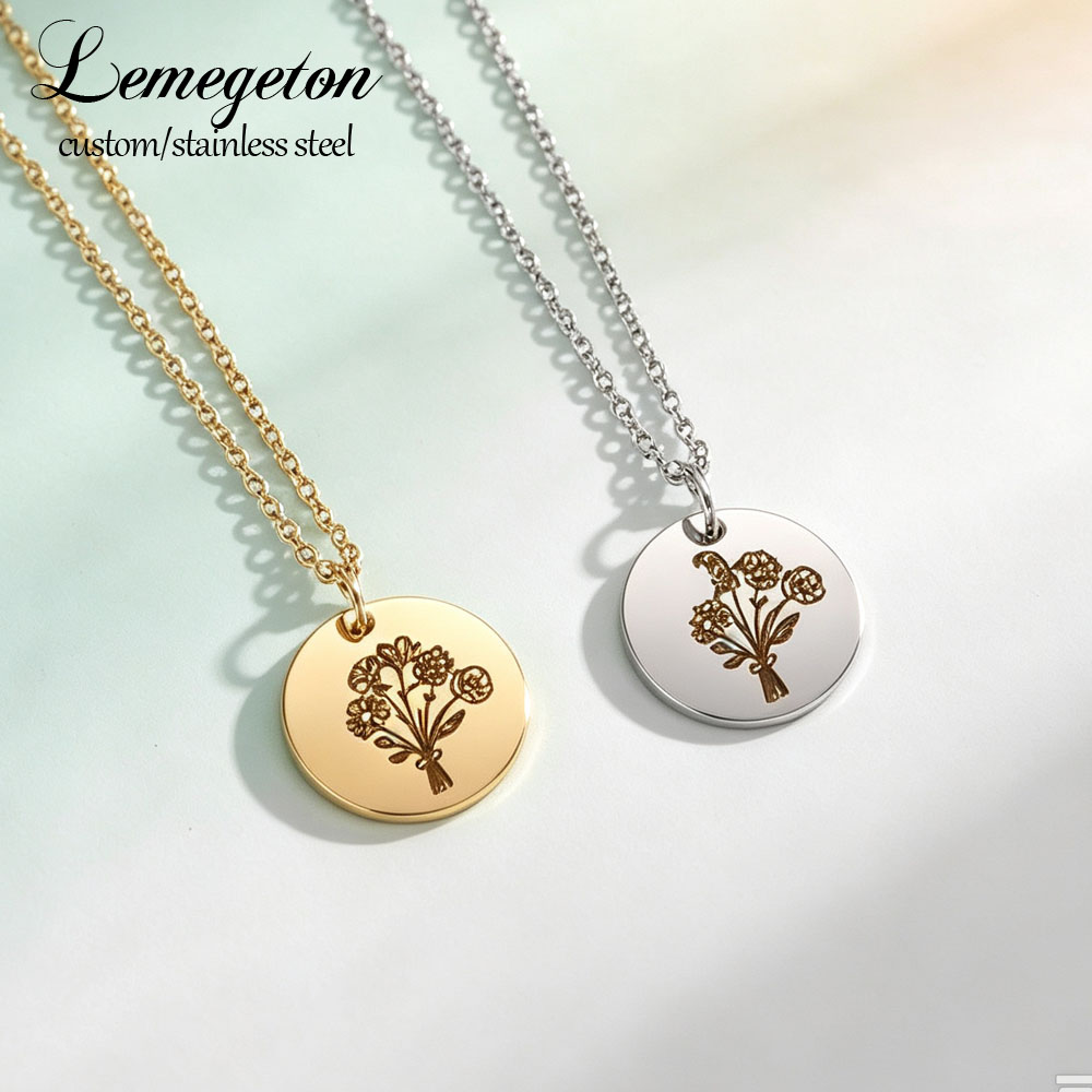 قلادة مخصصة على شكل زهرة شهر ا - مراجعة Birth Flower Necklace وسعره