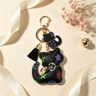 طقم مكون من قطعتين: سلسلة مفات - مراجعة Monogram Keychain Leather وسعره